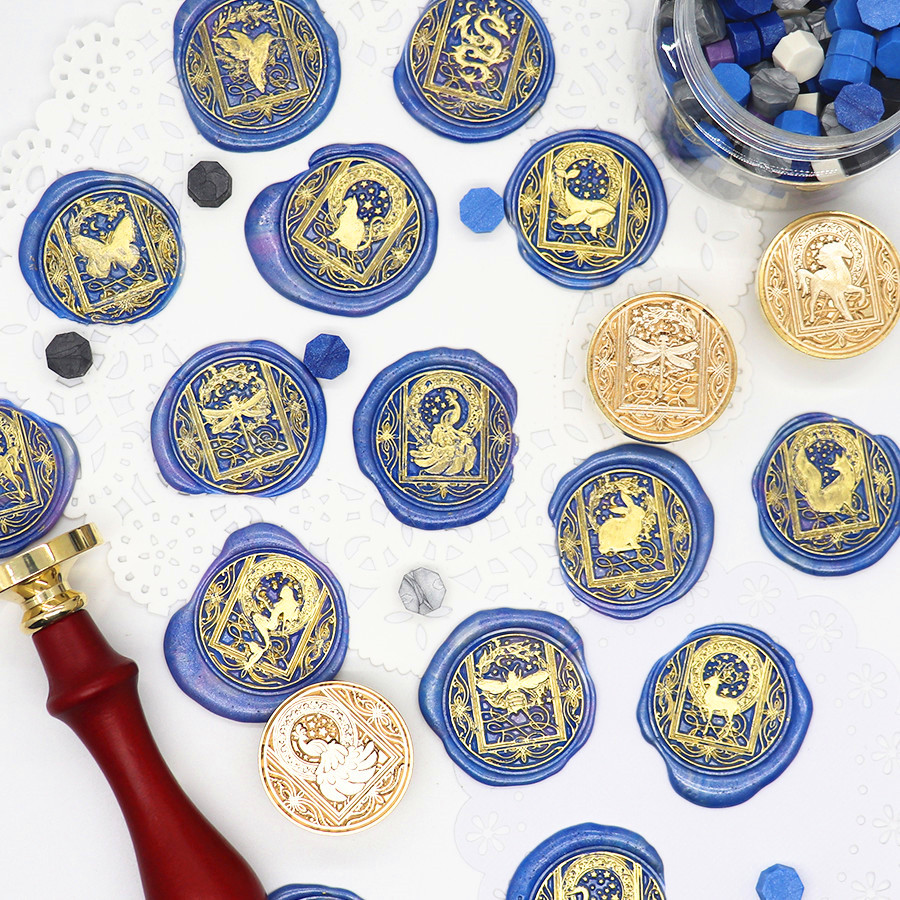Wax Seal Stamp Set - Небо животное сургучная печать штамп винтажный