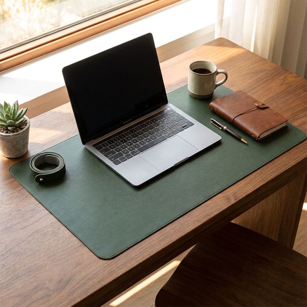 Двусторонний коврик для стола  – обзор и цена Leather Desk Pad